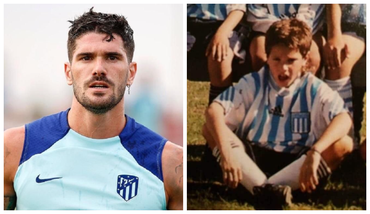 Rodrigo De Paul agora e quando criança